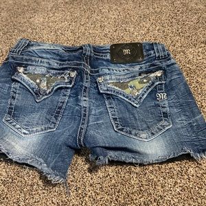 MIss Me Camouflage Sequin Shorts